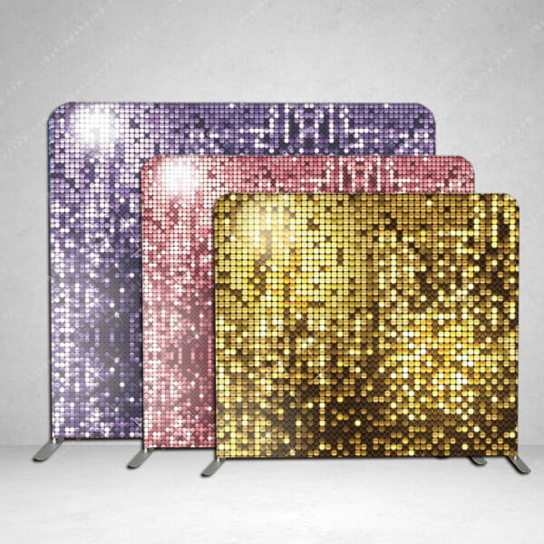 Colorful Glitter photo booth backdrop