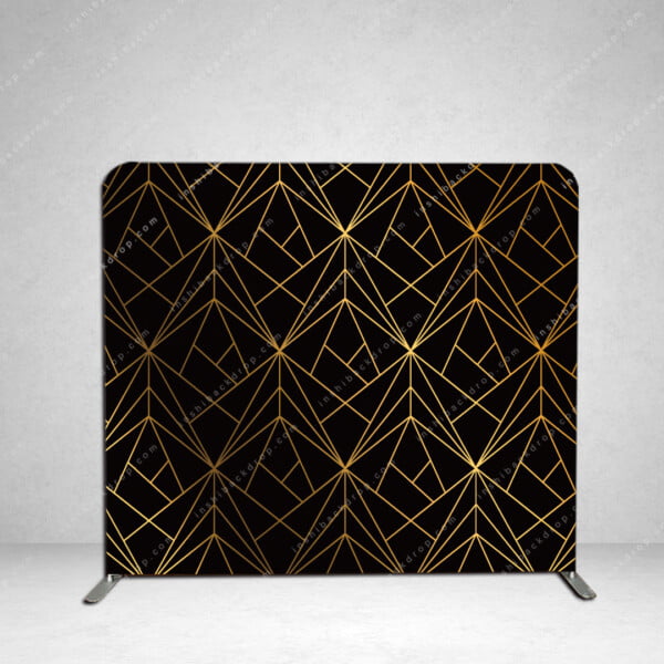 Black and Gold Geometric photo booth backdrop