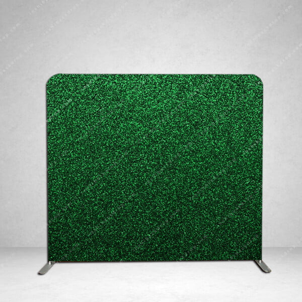 green glass photo booth backdrop